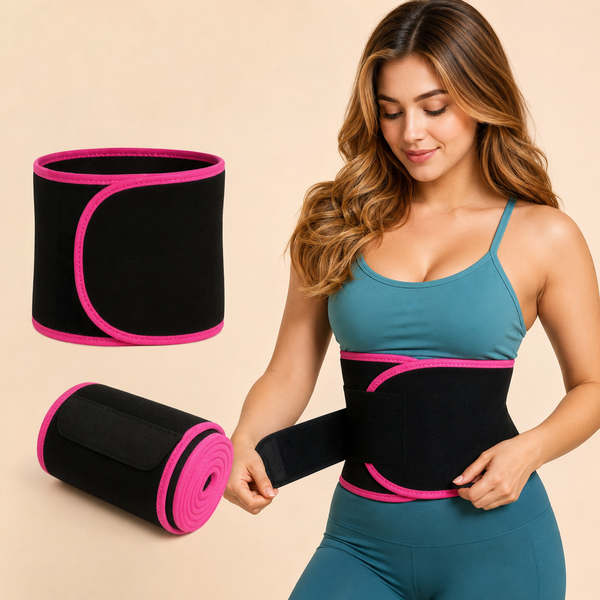 Slimming Waist Trimmer Belt for Men & Women – Adjustable Sweat Belt for Weight Loss, Tummy Control & Workout Support (Free Size, Random Color)