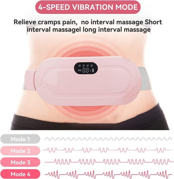 HerComfort Portable Rechargeable Heating Belt | Heat & Massage | USB Powered
