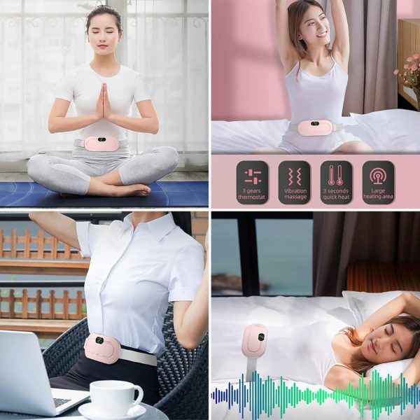 HerComfort Heating & Massage Belt Soothing Heat + Gentle Massage for Period Discomfort